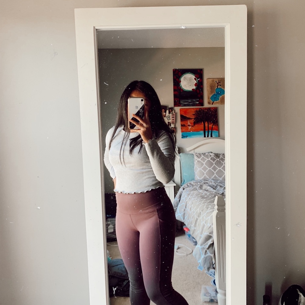 Purple Cropped Leggings